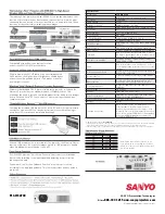 Предварительный просмотр 2 страницы Sanyo Think GAIA PLC-WXU700 Specifications