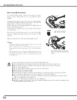 Preview for 52 page of Sanyo Think GAIA PLC-XE45 Owner'S Manual