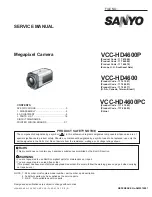 Sanyo THINK GAIA VCC-HD4600 Service Manual предпросмотр