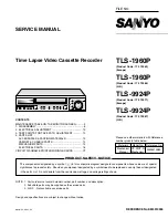 Sanyo TLS-1960P Service Manual preview
