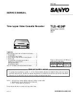 Sanyo TLS-4024P Service Manual preview