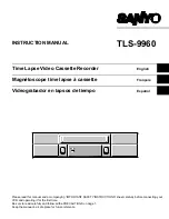 Sanyo TLS-9960 Instruction Manual preview