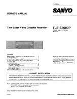 Предварительный просмотр 1 страницы Sanyo TLS-S8000P Service Manual