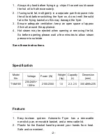 Preview for 4 page of Sanyo TN-M100 Instruction Manual