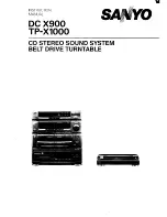 Sanyo TP-X1000 Instruction Manual preview