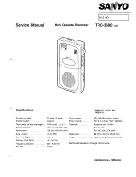 Предварительный просмотр 1 страницы Sanyo TRC-3690 XE Service Manual