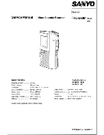 Предварительный просмотр 1 страницы Sanyo TRC-590M Service Manual