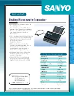 Preview for 1 page of Sanyo TRC-6040 Specifications