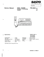 Sanyo TRC-6300 Service Manual preview