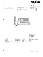 Preview for 1 page of Sanyo TRC-7600 Service Manual