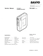 Предварительный просмотр 1 страницы Sanyo TRC-800C Service Manual