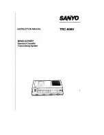 Sanyo TRC 8080 - Cassette Transcriber Installation Manual preview