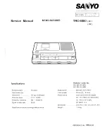 Preview for 1 page of Sanyo TRC 8080 - Cassette Transcriber Service Manual