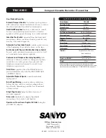 Preview for 2 page of Sanyo TRC-8800 - Cassette Transcriber Brochure & Specs