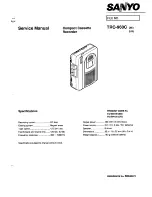 Sanyo TRC-960C Service Manual preview