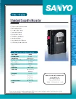 Sanyo TRC-960CSL Brochure & Specs preview