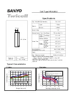 Предварительный просмотр 1 страницы Sanyo Twicell HR-AAAU Specifications