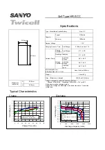 Предварительный просмотр 1 страницы Sanyo Twicell HR-SCC Specifications