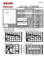 Sanyo UF383450F Specifications предпросмотр