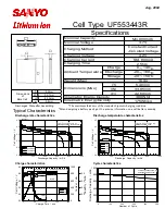 Sanyo UF553443R Specifications preview