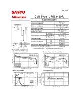 Sanyo UF553450R Specifications preview