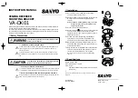 Предварительный просмотр 2 страницы Sanyo VA-DK01 Instruction Manual