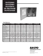 Preview for 2 page of Sanyo VA-PS2440 Specifications
