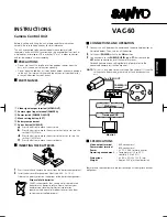 Sanyo VAC-60 Instructions preview