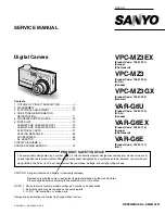 Preview for 1 page of Sanyo VAR-G6E Service Manual