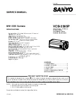 Preview for 1 page of Sanyo VCB-3385P Service Manual