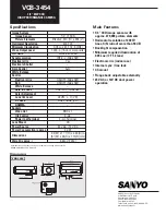 Предварительный просмотр 2 страницы Sanyo VCB-3454 Specifications