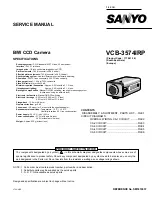 Sanyo VCB-3574IRP Service Manual preview