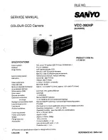 Sanyo VCC-3924P Service Manual preview