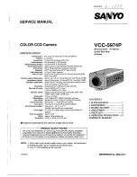 Sanyo VCC-5974P Service Manual preview