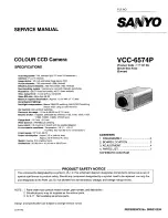 Sanyo VCC-6574P Service Manual preview