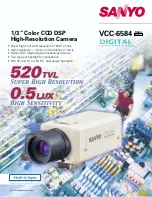 Preview for 1 page of Sanyo VCC-6584E - 1/3" Color CCD DSP High-Resolution Camera Specifications