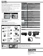 Preview for 2 page of Sanyo VCC-6584E - 1/3" Color CCD DSP High-Resolution Camera Specifications