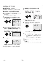 Предварительный просмотр 36 страницы Sanyo VCC-9400P Instruction Manual