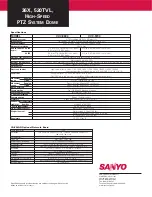 Предварительный просмотр 2 страницы Sanyo VCC-9700 Specifications