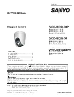 Предварительный просмотр 1 страницы Sanyo VCC-HD5400 Service Manual