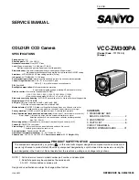 Preview for 1 page of Sanyo VCC-ZM300PA Service Manual