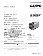 Предварительный просмотр 1 страницы Sanyo VCC-ZM400P Service Manual