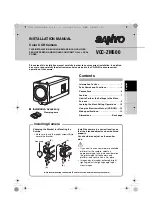 Предварительный просмотр 1 страницы Sanyo VCC-ZM600 Installation Manual