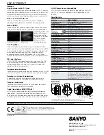 Предварительный просмотр 2 страницы Sanyo VDC-D1785IRVP Specifications