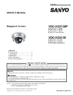 Sanyo VDC-HD3100 - Full HD 1080p Vandal Dome Camera Service Manual предпросмотр