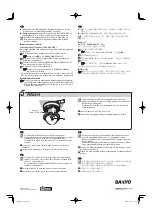 Preview for 6 page of Sanyo VDC-HD3100 - Full HD 1080p Vandal Dome Camera Setup Manual