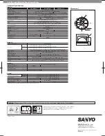 Предварительный просмотр 2 страницы Sanyo VDC-HD3100P Specifications