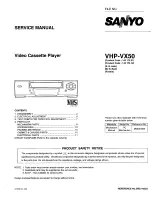 Sanyo VHP-VX50 Service Manual preview