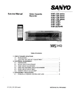 Sanyo VHR-120 Series Service Manual предпросмотр