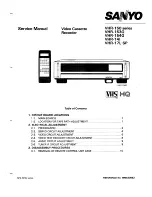 Preview for 1 page of Sanyo VHR-141 Service Manual